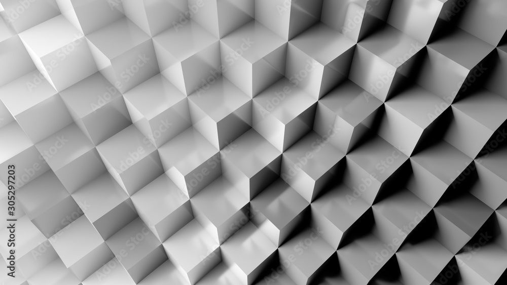 Fototapeta premium Plastic Colorful Cubes Background - 3D Illustration