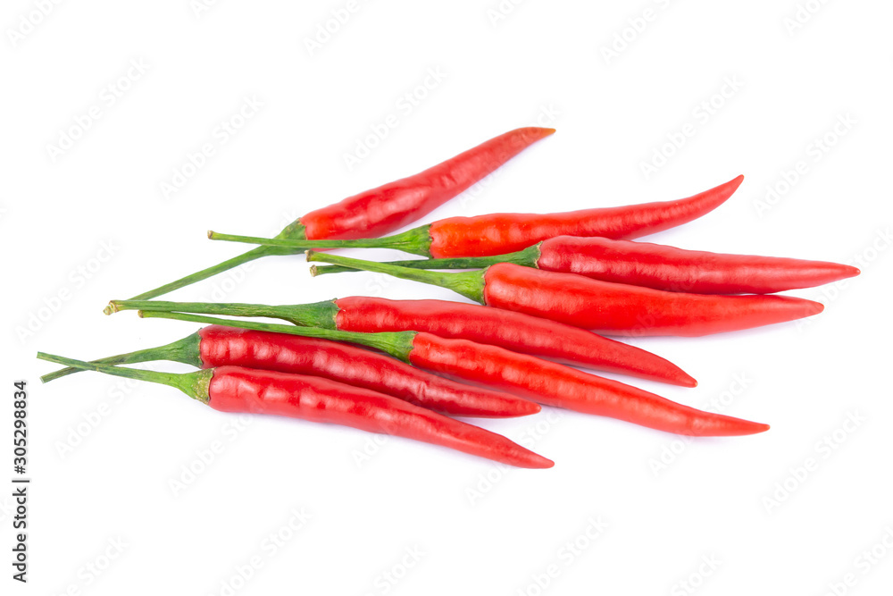 Red chili or chilli pepper isolated on a white background. with clipping path Red chili or chilli pepper isolated on a white background. with clipping path
