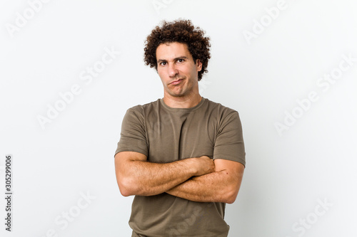 Wallpaper Mural Mature handsome man isolated frowning face in displeasure, keeps arms folded. Torontodigital.ca