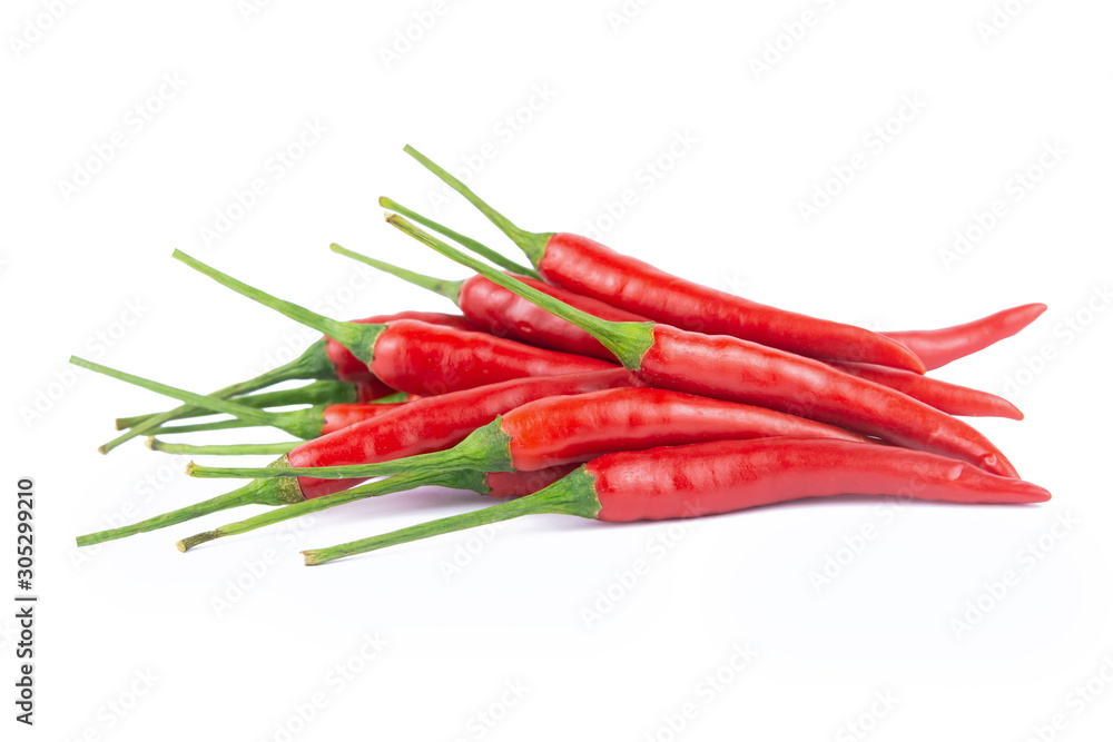 Red chili or chilli pepper isolated on a white background. with clipping path Red chili or chilli pepper isolated on a white background. with clipping path