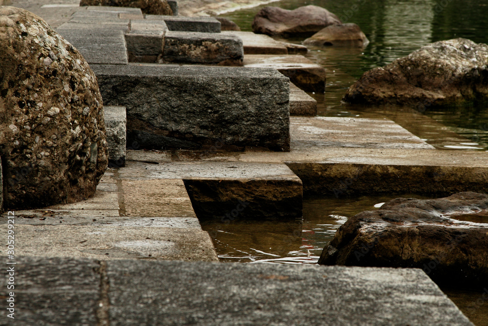 stones and rocks on waterfron in Zug Switzerland stones and rocks on waterfron in Zug Switzerland
