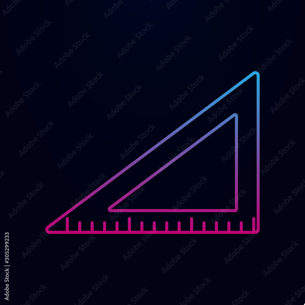 Angled ruler nolan icon. Simple thin line, outline vector of measure icons for ui and ux, website or mobile application Angled ruler nolan icon. Simple thin line, outline vector of measure icons for ui and ux, website or mobile application
