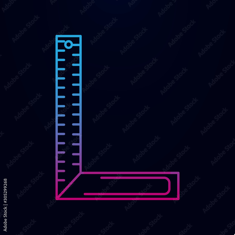 Angle ruler nolan icon. Simple thin line, outline vector of measure icons for ui and ux, website or mobile application