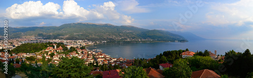 Panoramic view of Ohrid, North Macedonia.