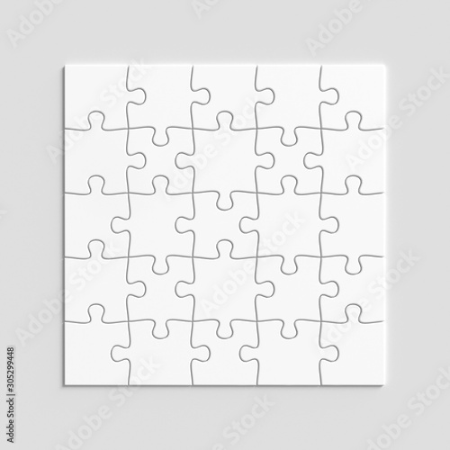Jigsaw puzzle mockup