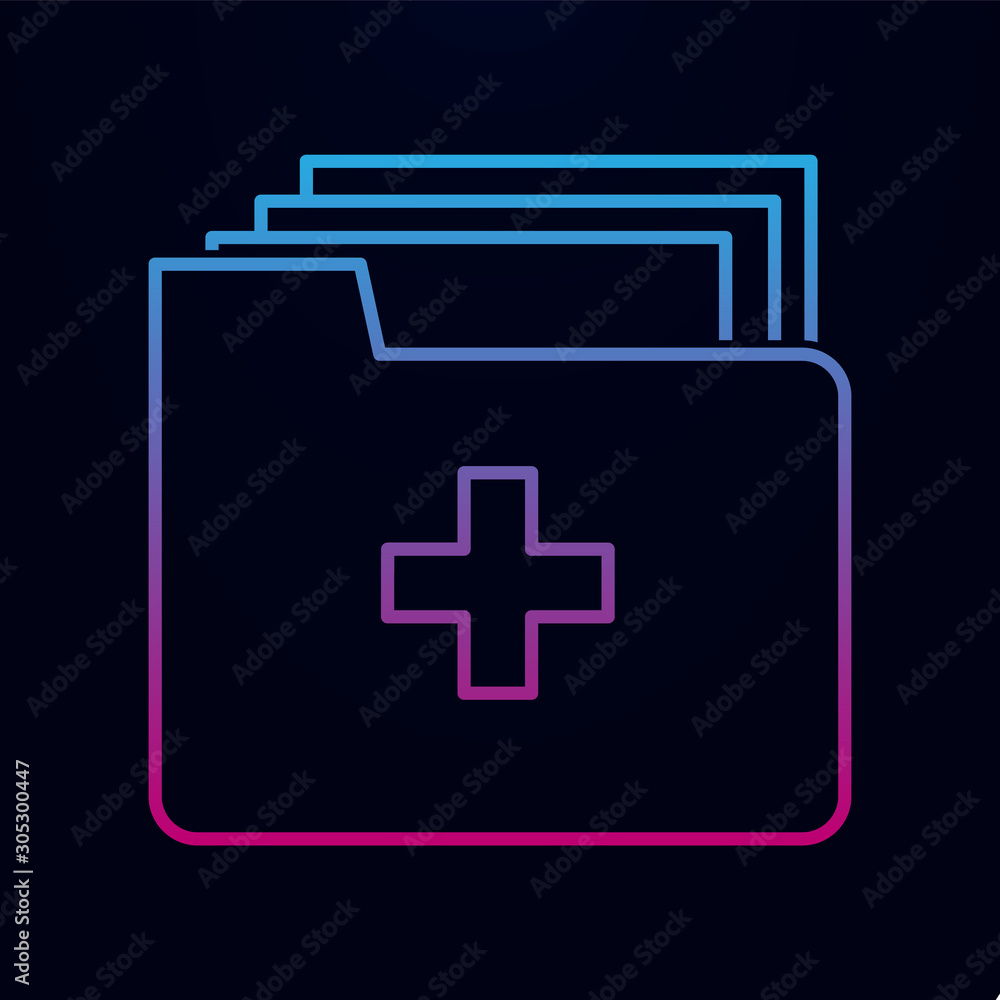 Medical document nolan icon. Simple thin line, outline vector of medecine icons for ui and ux, website or mobile application Medical document nolan icon. Simple thin line, outline vector of medecine icons for ui and ux, website or mobile application