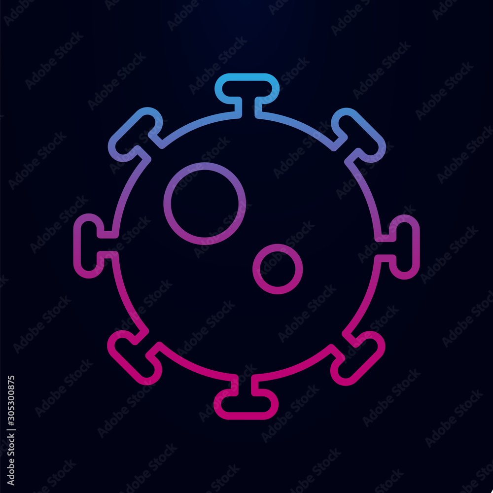 Virus nolan icon. Simple thin line, outline vector of medecine icons for ui and ux, website or mobile application Virus nolan icon. Simple thin line, outline vector of medecine icons for ui and ux, website or mobile application