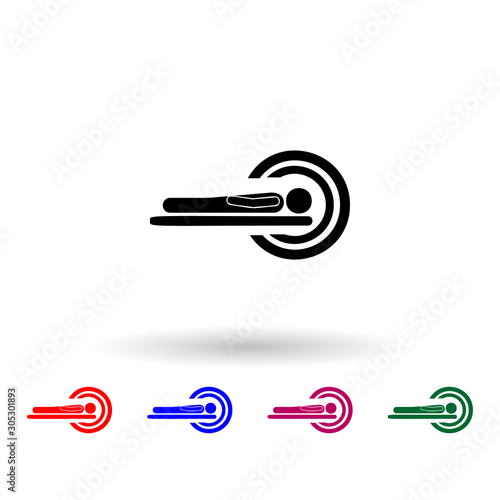 A patient in ct scan icon. Medicine multi color icon. Simple glyph, flat vector of medecine icons for ui and ux, website or mobile application