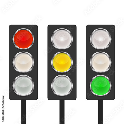 Traffic light icon - vector.