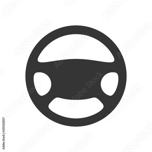 Steering wheel icon - vector.
