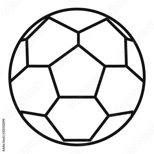 Soccer ball icon. Outline soccer ball vector icon for web design isolated on white background