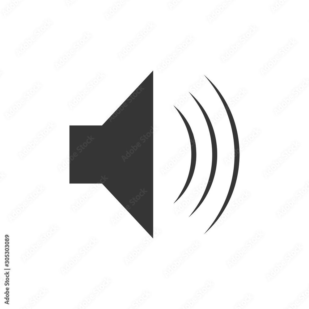 Vector volume icon in flat style. Vector volume icon in flat style.