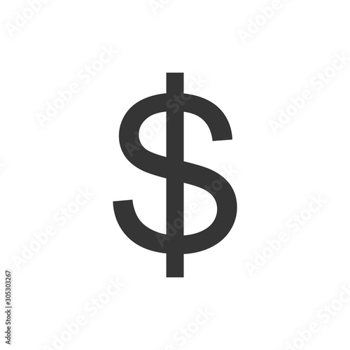 Vector Dollar icon isolated.