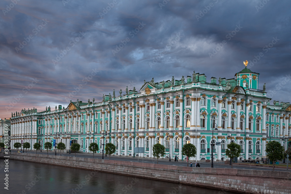 Winter Palace (Hermitage Museum) in the early morning (St. Petersburg, Russia)