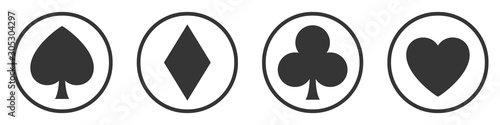 Vector set of symbols playing card casino.