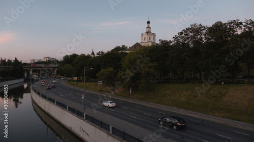 view of the bridge in moscow