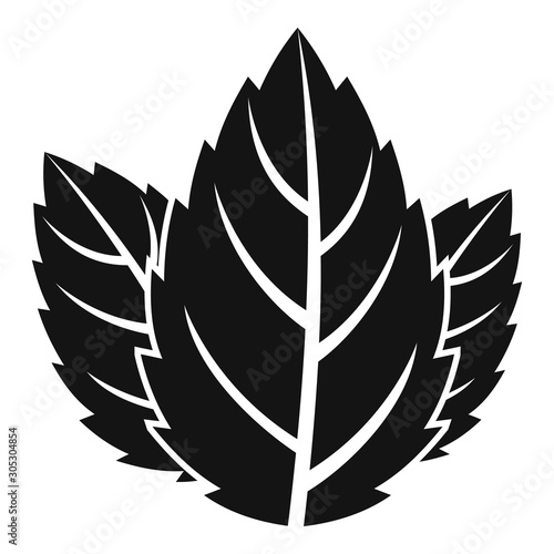 Mint leaf icon. Simple illustration of mint leaf vector icon for web design isolated on white background