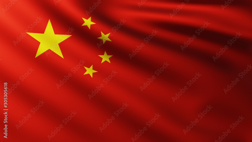 Large Flag of China background in the wind Large Flag of China background in the wind