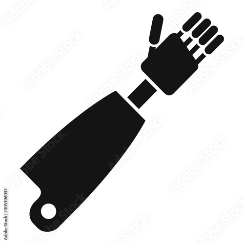 Prosthesis hand icon. Simple illustration of prosthesis hand vector icon for web design isolated on white background