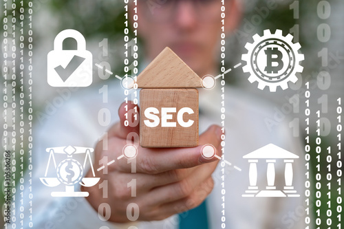 Schilderij op canvas SEC Security Exchange Committee
