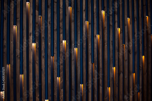 Dark wall with lights