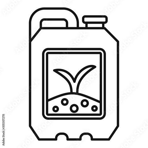 Soil canister liquid icon. Outline soil canister liquid vector icon for web design isolated on white background