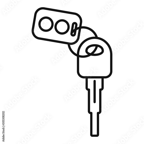 Safety car alarm icon. Outline safety car alarm vector icon for web design isolated on white background