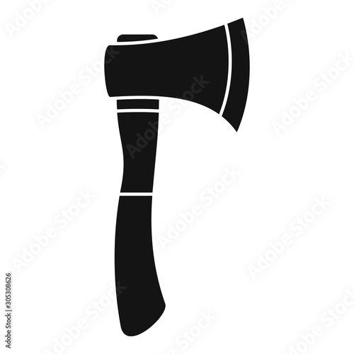 Wood axe icon. Simple illustration of wood axe vector icon for web design isolated on white background
