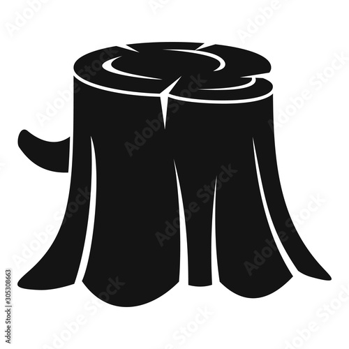 Forest tree stump icon. Simple illustration of forest tree stump vector icon for web design isolated on white background