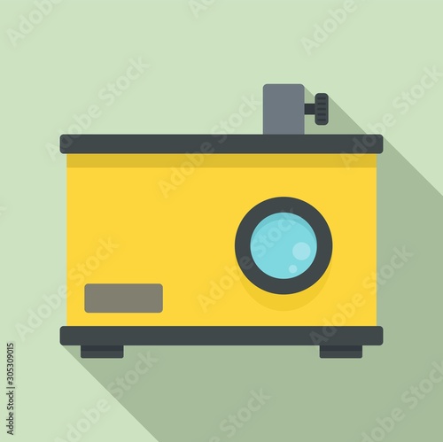 Old film projector icon. Flat illustration of old film projector vector icon for web design