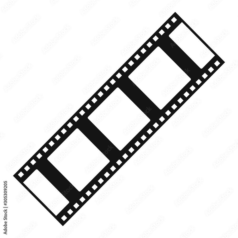 Cinema film icon. Simple illustration of cinema film vector icon for web design isolated on white background