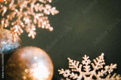 Blurred christmas background decoration. photo