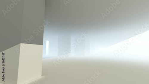 Wallpaper Mural Futuristic white Background with Walls and Bright Light Torontodigital.ca