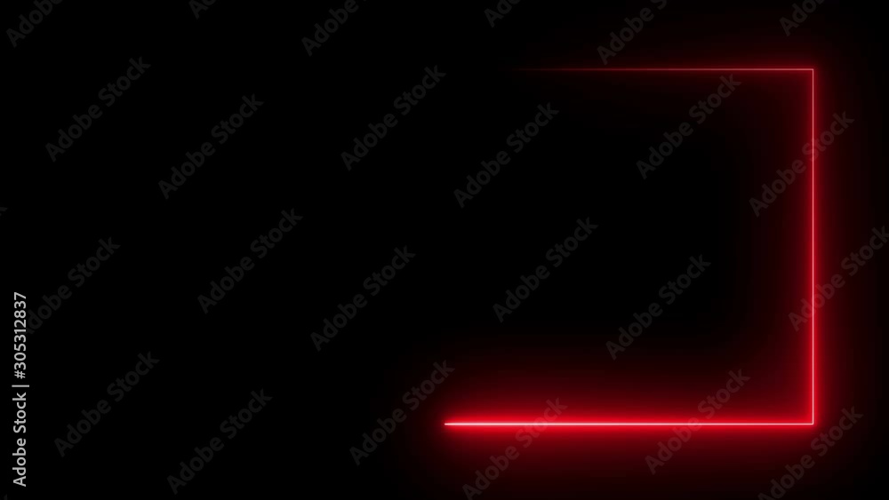 Abstract bright neon frame. The movement of the luminous neon line along a rectangular path. Web background laser show. looped Abstract bright neon frame. The movement of the luminous neon line along a rectangular path. Web background laser show. looped