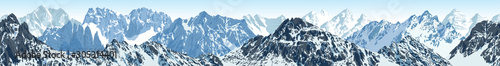 vector seamless mountains tibet himalayan panorama