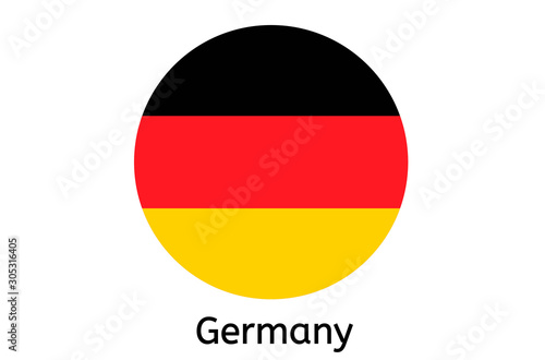German flag icon, Germany country flag vector illustration