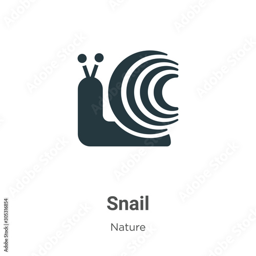 Snail vector icon on white background. Flat vector snail icon symbol sign from modern nature collection for mobile concept and web apps design.