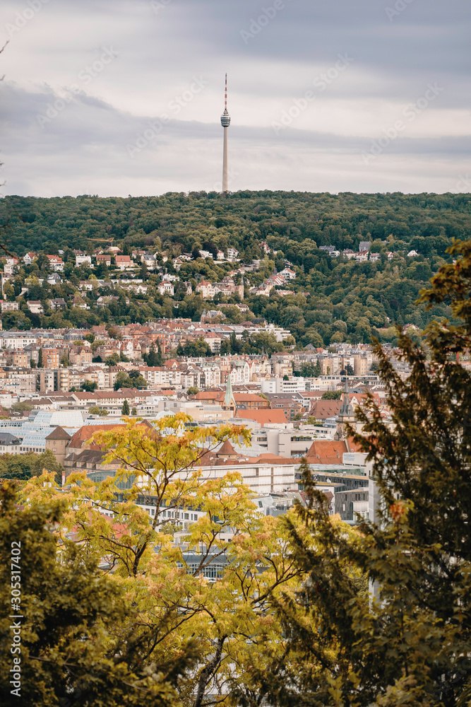 Stuttgart with tv tower