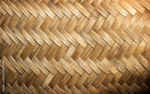Bamboo handicraft weave Thai style pattern nature texture background