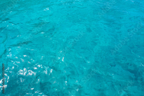 clear water on the beach.