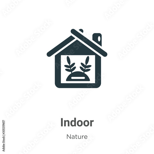 Indoor vector icon on white background. Flat vector indoor icon symbol sign from modern nature collection for mobile concept and web apps design.