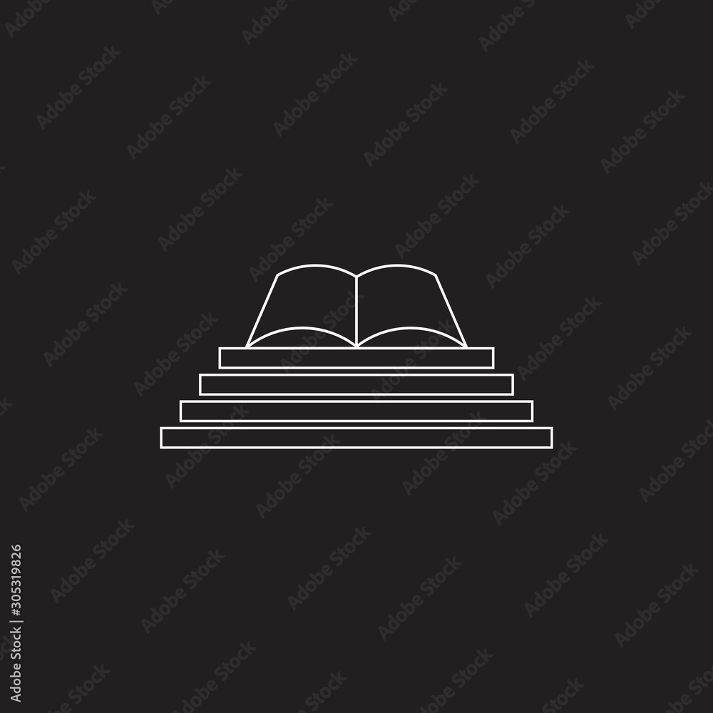 book staircase study process symbol vector book staircase study process symbol vector