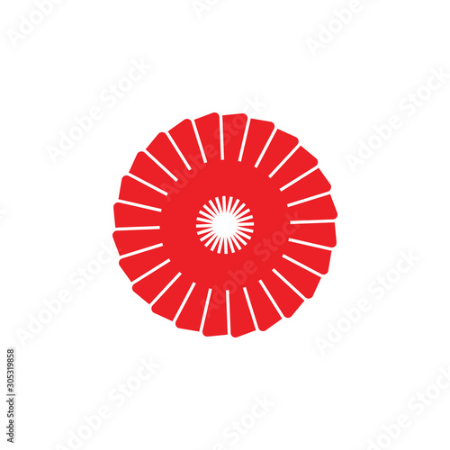 sun turbine swirl logo vector