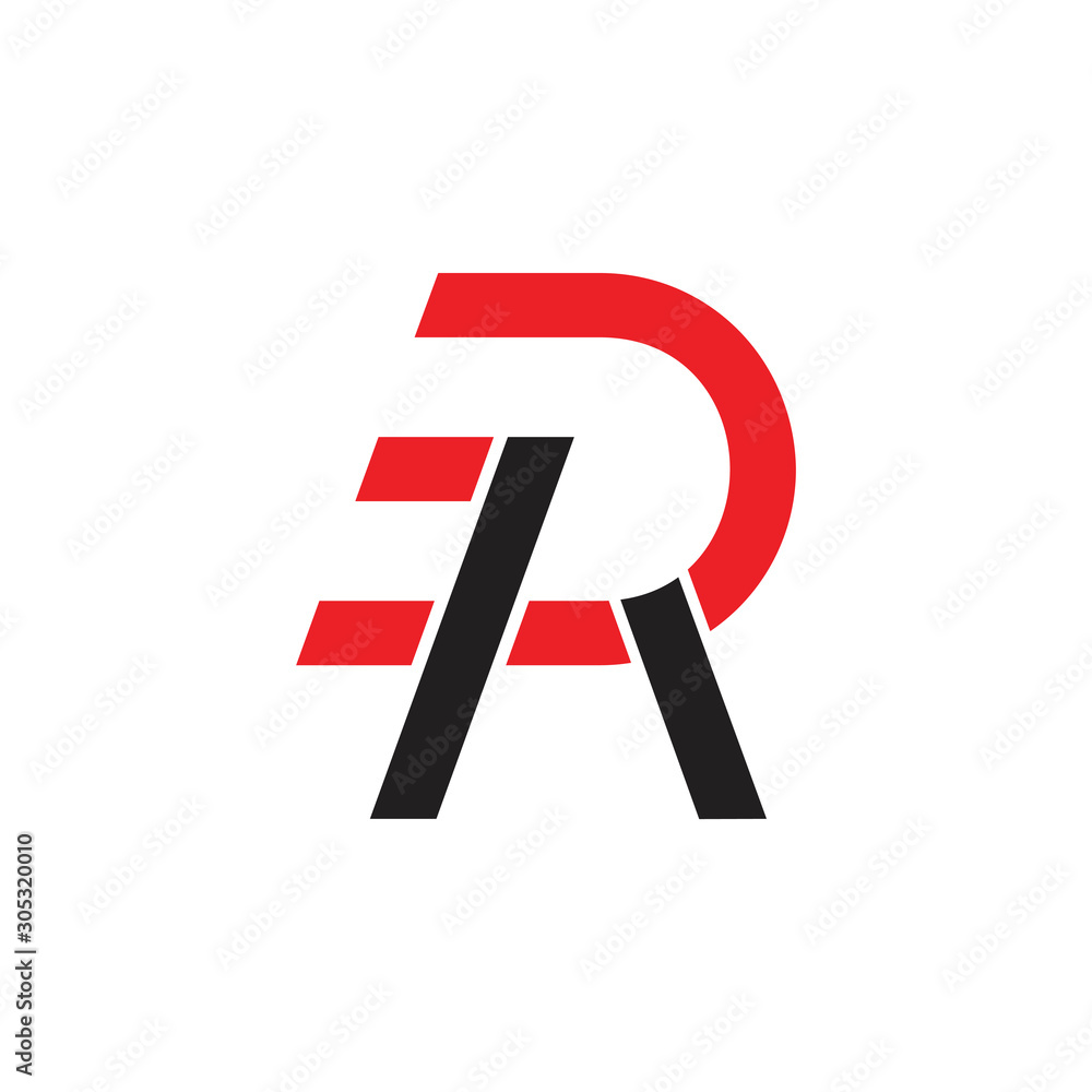 letter ar run movement logo vector letter ar run movement logo vector