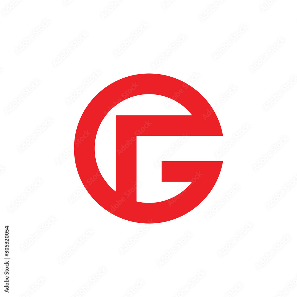 letter go circle geometric arrow logo vector letter go circle geometric arrow logo vector
