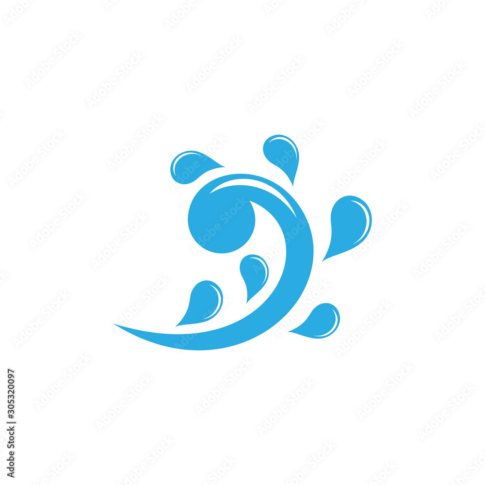 water splash motion simple symbol logo vector water splash motion simple symbol logo vector