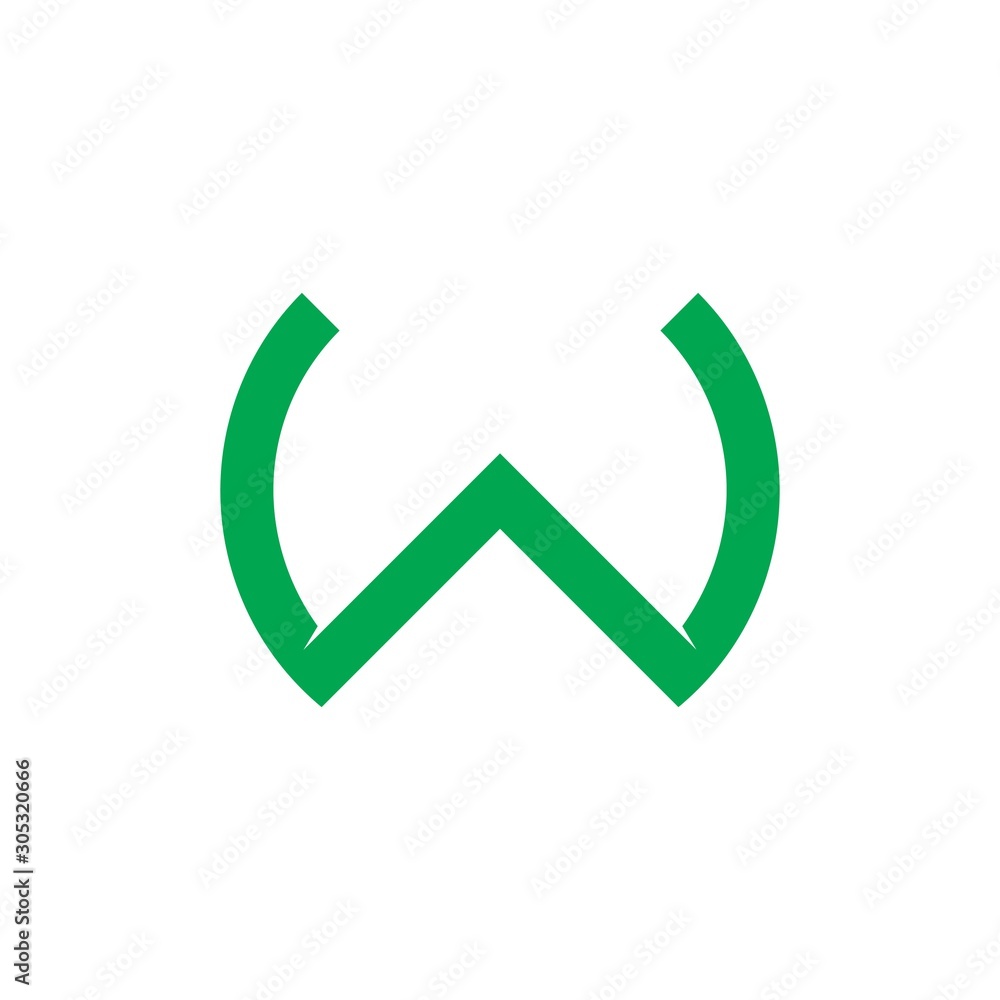 letter w simple geometric line logo vector letter w simple geometric line logo vector
