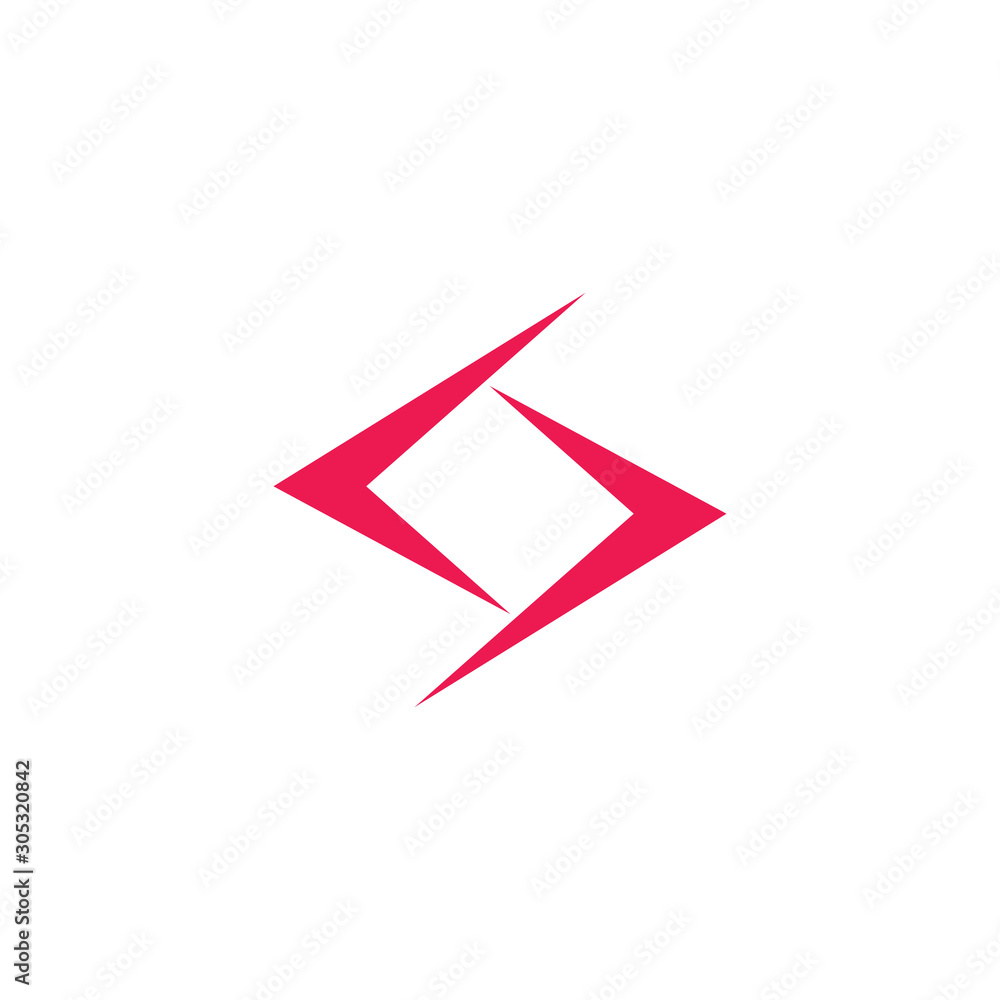 Fototapeta premium linked arrow square design logo vector