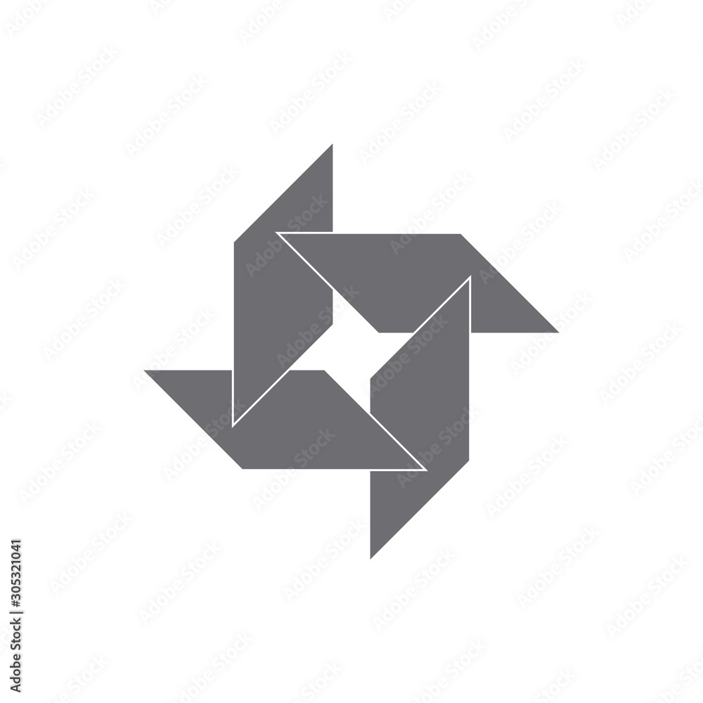 simple turbine shape industrial geometric logo vector simple turbine shape industrial geometric logo vector