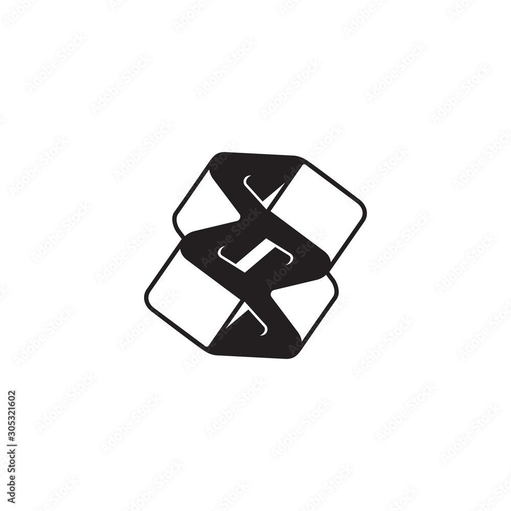 letter ss unique simple geometric logo vector letter ss unique simple geometric logo vector